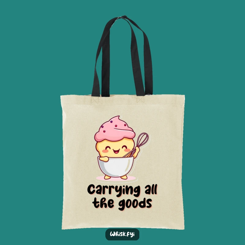 Funny Kawaii Muffin Tote Bag: Hilarious Baking Accessory & Perfect Humorous Gift