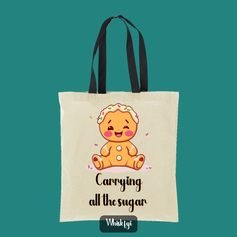 Funny Gingerbread Decorating Tote Bag - Festive Style, Perfect Shopping Companion
