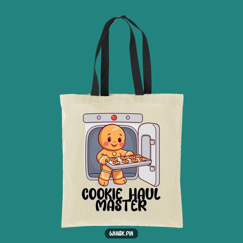 Funny Gingerbread Man Baking Tote Bag - Playful Cookie Carrier