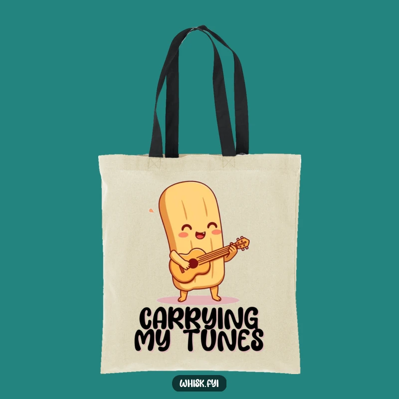 Funny Baguette Guitar Tote Bag: Carry Your Tunes, Perfect Funny Gift for Music Lovers