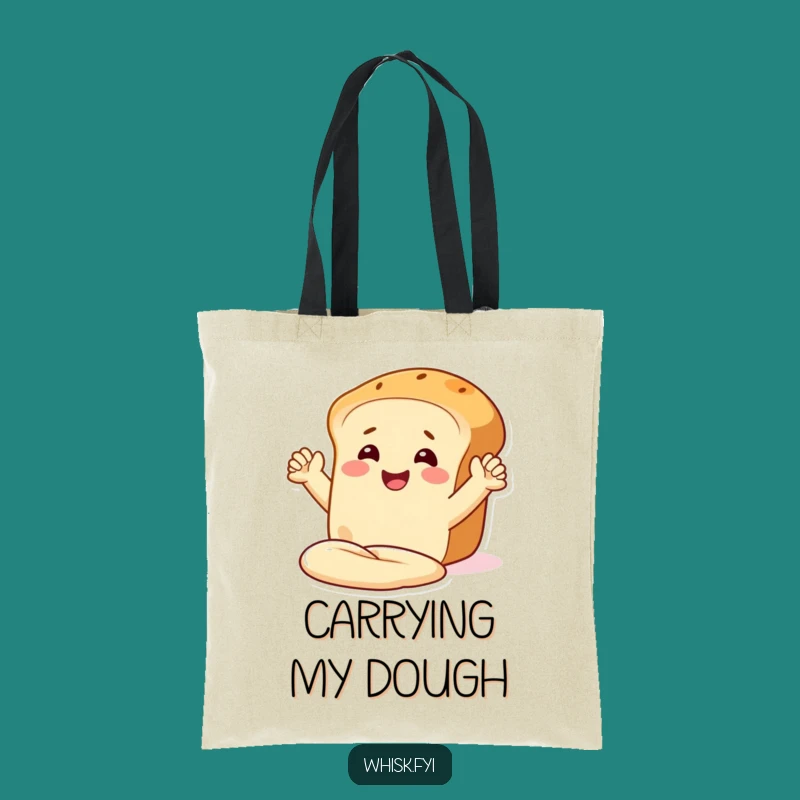 Funny Bread Kneading Tote Bag: Carry Your Laughs with a Smiling Baker Loaf