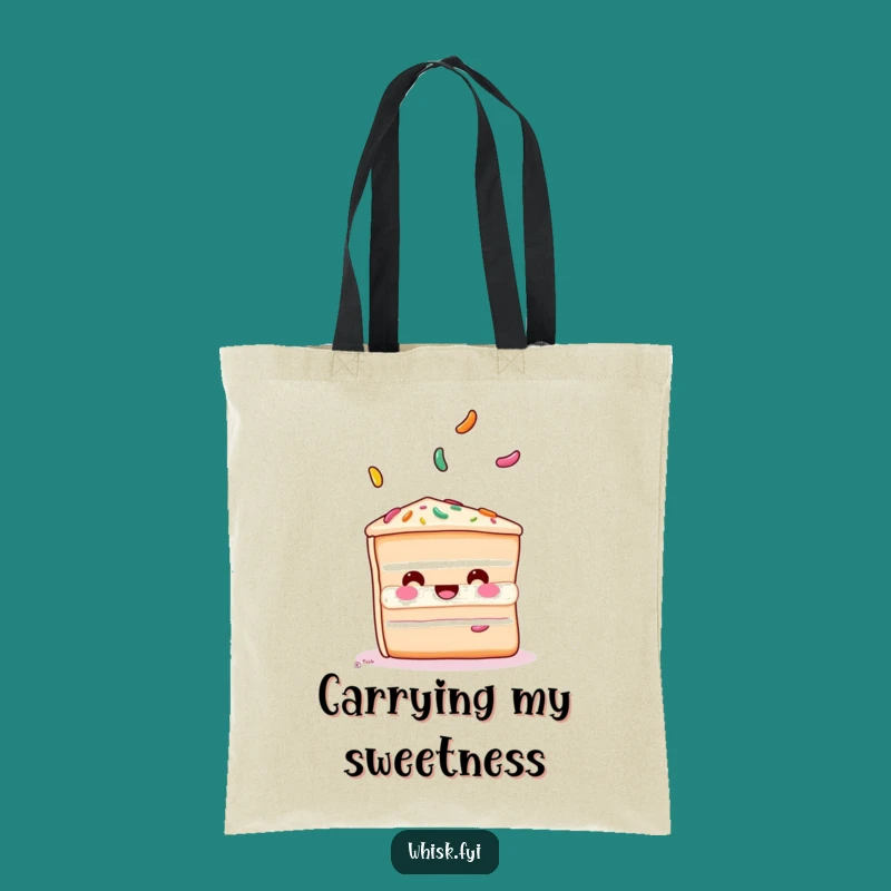 Funny Cake Juggling Tote Bag: Hilarious Dessert Carry-All