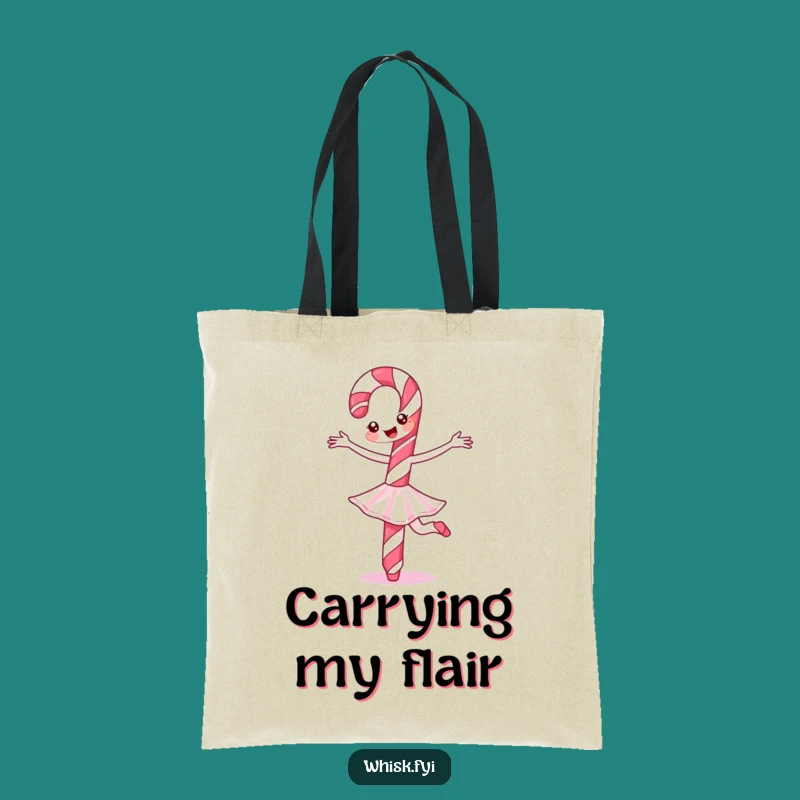Funny Candy Cane Tote Bag: Carry Holiday Cheer, Perfect Gift!