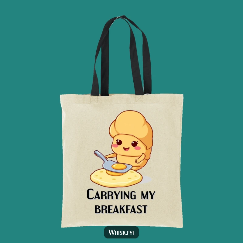Funny Croissant Tote Bag: Expert flipper, a practical and funny gift.