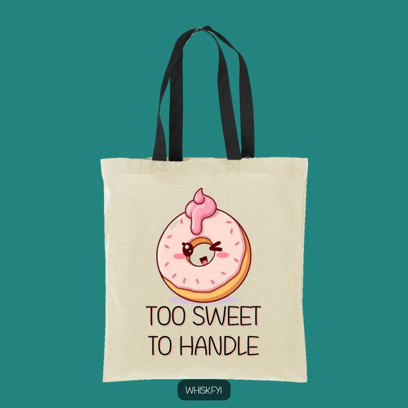 Funny Doughnut Frosting Tote Bag - Playful Pastry Accessory Gift