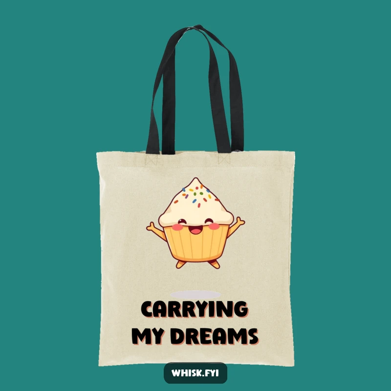 Funny Muffin Tote Bag: Carry Happiness with a Jumping Sprinkle, Great Gift!