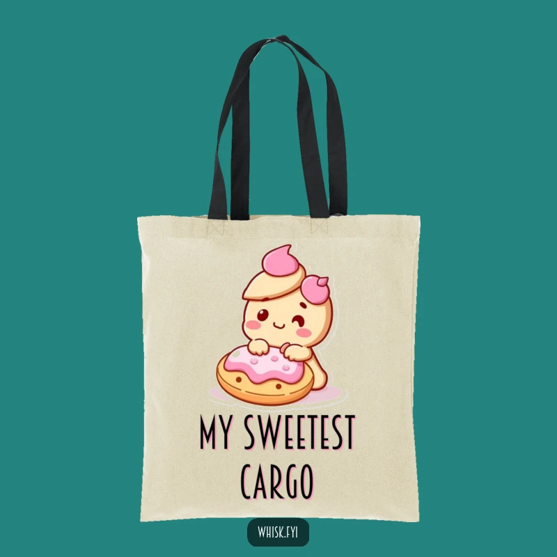 Funny Kawaii Cookie Tote Bag - Decorating Delight Humor Gift