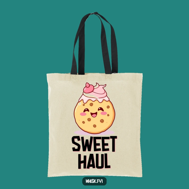 Funny Kawaii Cookie Icing Tote Bag: Sweet Carry-All, Ideal Gift for Bakers